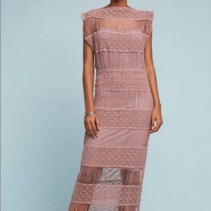 NWT ANTHROPOLOGIE Knit Crocheted Maxi Dress - XS